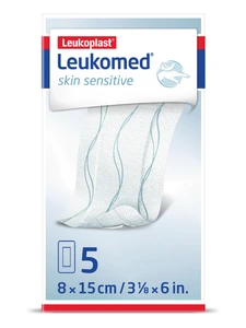 Leukomed Skin Sensitive sårbandasje 8 x 15 cm 5 stk
