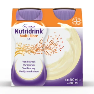 Nutridrink Multi Fibre næringsdrikk vanilje 4x200 ml