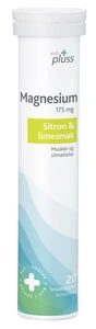 Vidi pluss magnesium sitron+lime brusetab 175 mg, 20 stk
