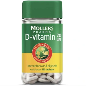 Møllers pharma vitamin-D tab med appelsinsmak 20 mikrog