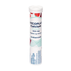 Nycoplus calcium 500mg jordbær brusetab 500 mg