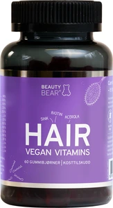 Beauty Bear Hair Vegan Vitamin,  60 velsmakende tyggetabletter
