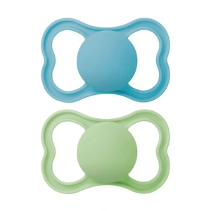 MAM Air Silicone Smokk, 16-36 mnd, blå/beige, 2 stk.
