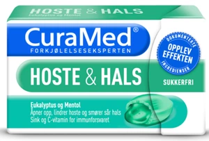 CuraMed Hoste & Hals eukalyptus og mentol 16 stk