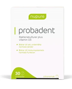 Nupure Probadent smeltetabletter, Sitron, 30 stk.
