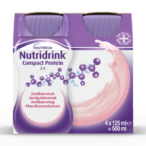 Nutridrink Compact Protein næringsdrikk jordbær 4x125 ml