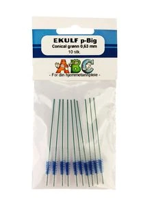 Ekulf p-big conical grønn 0,63mm 10 stk