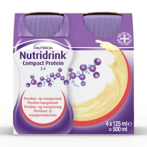 Nutridrink Compact Protein næringsdrikk fersken/mango 4x125 ml
