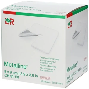 Metalline tracheo kompresser 8x9cm, sterile 50 stk