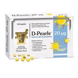 D-pearls kaps 20 mikrog, 120 stk