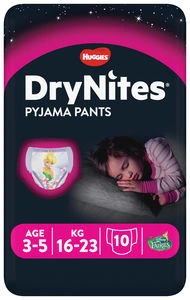 DryNites bleie jente 3-5 år 10 stk