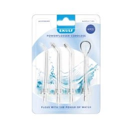 Ekulf PowerFlosser Cordless munnstykker refill 4 stk