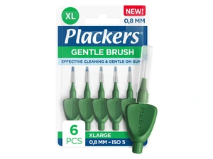 Plackers Gentle Brush mellomromsbørster 0,8mm XL 6 stk
