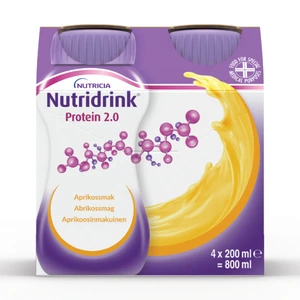 Nutridrink 2 kcal næringsdrikk aprikos 4x200 ml