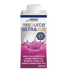 Resource Ultra Fruit næringsdrikk bringebær-solbær 4x200 ml