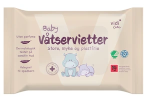 Vidi Care baby våtservietter plastfrie 60 stk