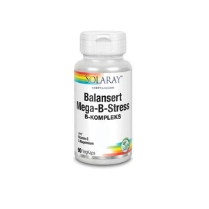 Solaray Mega B Stress Veg 90 kapsler – Komplekst B‑vitamintilskudd for energi, stress og nervesystem