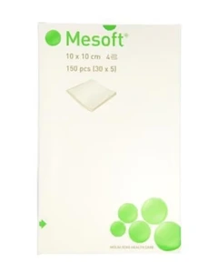 Mesoft sterile kompresser 10x10 cm 5 pk 150 stk