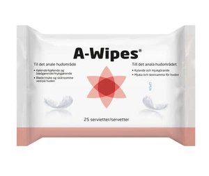 A-Wipes våtservietter til det anale hudområdet 25 stk