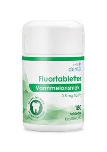 Vidi dental fluor tab med vannmelonsmak 0,5 mg, 180 stk