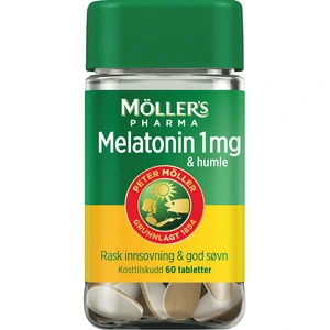 Møllers pharma melatonin 1mg + humle tab 1 mg/96 mg