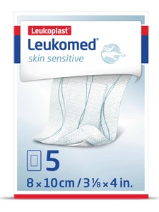 Leukomed Skin Sensitive sårbandasje 8 x 10 cm 5 stk