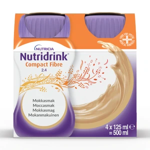 Nutridrink Compact Fibre næringsdrikk kaffe/mokka 4x125 ml