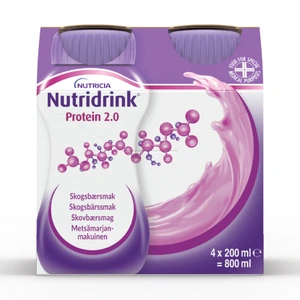 Nutridrink 2 kcal næringsdrikk skogsbær 4x200 ml