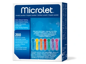 Microlet fargede lansetter 30G 200 stk