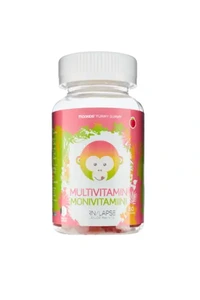 Monkids Multivitamin Barn, Bringebær, 60 stk.