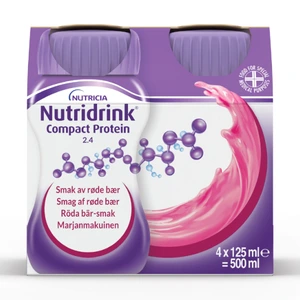 Nutridrink Compact Protein næringsdrikk røde bær 4x125 ml