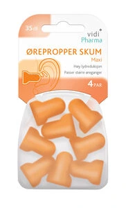 Vidi Pharma ørepropper skum maxi 4 par