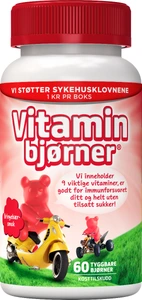 Vitaminbjørner tyggetab med bringebærsmak