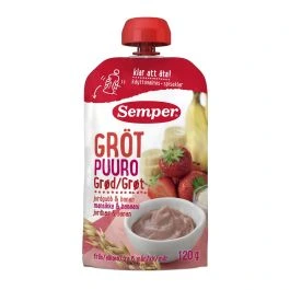 Semper Grøt Jordbær & Banan 120 g