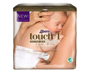 Libero Touch 1 åpne bleier 2-4kg 22 stk