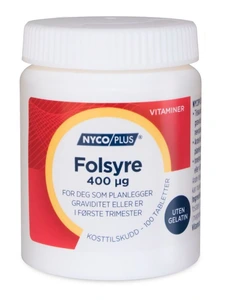 Nycoplus folsyre tab 400 mikrog