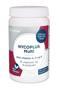 Nycoplus multi uten A+D+K-vitamin tab